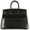 Hermès Birkin 35 Graphite Lisse Crocodile Porosus PHW