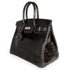 Hermès Birkin 35 Graphite Lisse Crocodile Porosus PHW