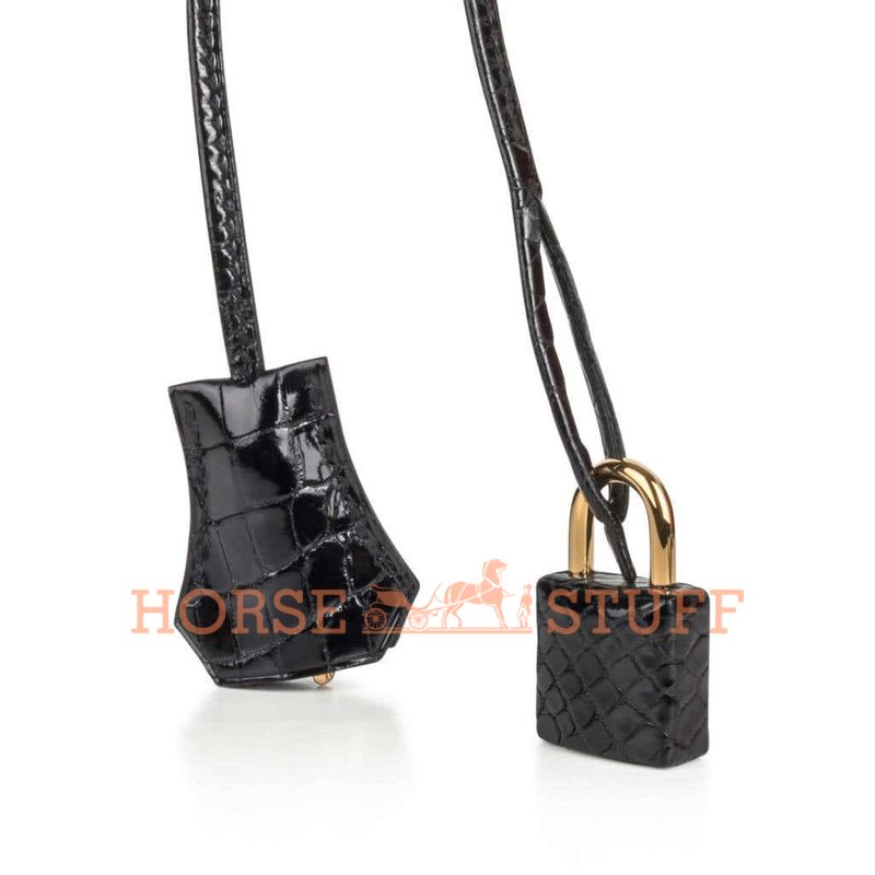 Hermès Birkin 35 Special Order HSS Braise / Black Lisse Crocodile Porosus GHW