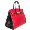 Hermès Birkin 35 Special Order HSS Braise / Black Lisse Crocodile Porosus GHW