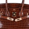 Hermès Birkin 35 Miel Lisse Crocodile Porosus Yellow 18K Gold, Diamonds