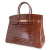 Hermès Birkin 35 Miel Lisse Crocodile Porosus Yellow 18K Gold, Diamonds