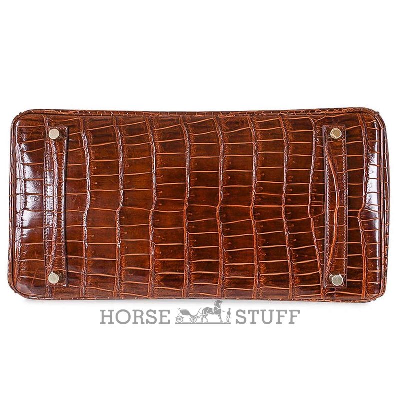 Hermès Birkin 35 Miel Lisse Crocodile Porosus Yellow 18K Gold, Diamonds