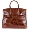 Hermès Birkin 35 Miel Lisse Crocodile Porosus Yellow 18K Gold, Diamonds