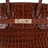 Hermès Birkin 35 Miel Lisse Crocodile Porosus Yellow 18K Gold, Diamonds