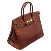 Hermès Birkin 35 Miel Lisse Crocodile Porosus GHW