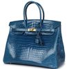 HERMÈS BIRKIN 35 Mykonos Shiny CROCODILE POROSUS GHW