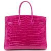 Hermès Birkin 35 Rose Scheherazade Lisse Crocodile Porosus GHW