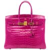 Hermès Birkin 35 Rose Scheherazade Lisse Crocodile Porosus GHW