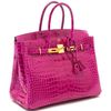 Hermès Birkin 35 Rose Scheherazade Lisse Crocodile Porosus GHW