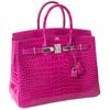 Hermès Birkin 35 Rose Scheherazade Lisse Crocodile Porosus PHW