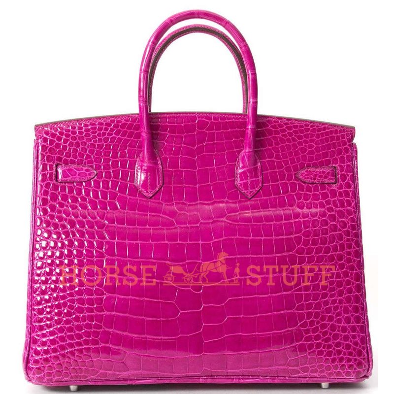 Hermès Birkin 35 Rose Scheherazade Lisse Crocodile Porosus PHW