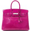 Hermès Birkin 35 Rose Scheherazade Lisse Crocodile Porosus PHW