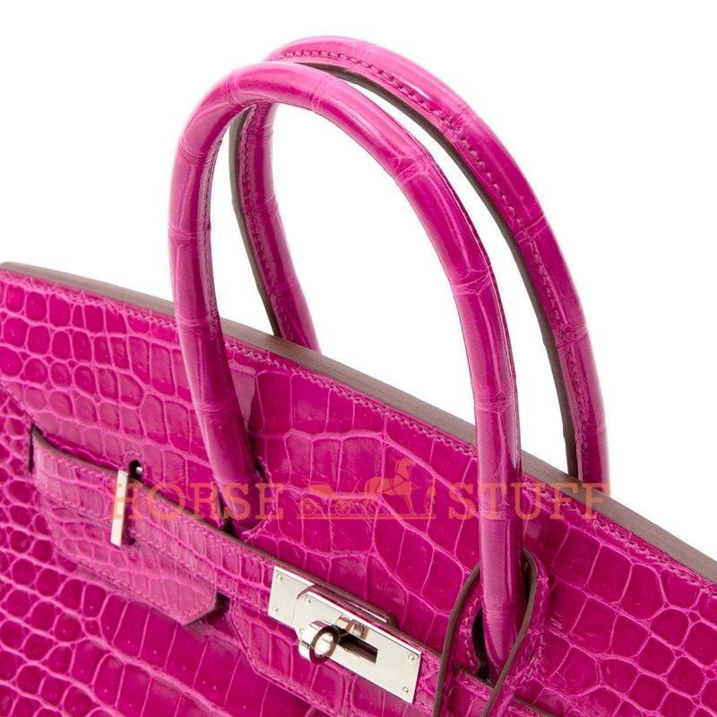 Hermès Birkin 35 Rose Scheherazade Lisse Crocodile Porosus PHW