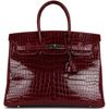 HERMÈS BIRKIN 35 Rouge H Shiny CROCODILE POROSUS PHW