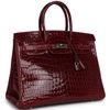 HERMÈS BIRKIN 35 Rouge H Shiny CROCODILE POROSUS PHW