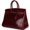 HERMÈS BIRKIN 35 Rouge H Shiny CROCODILE POROSUS PHW