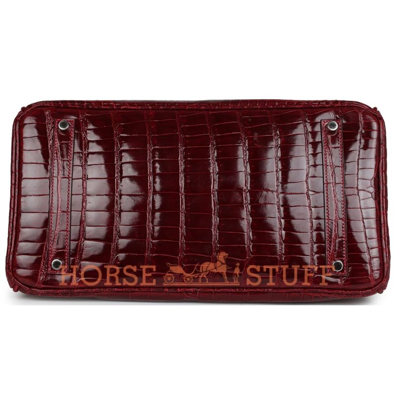 HERMÈS BIRKIN 35 Rouge H Shiny CROCODILE POROSUS PHW