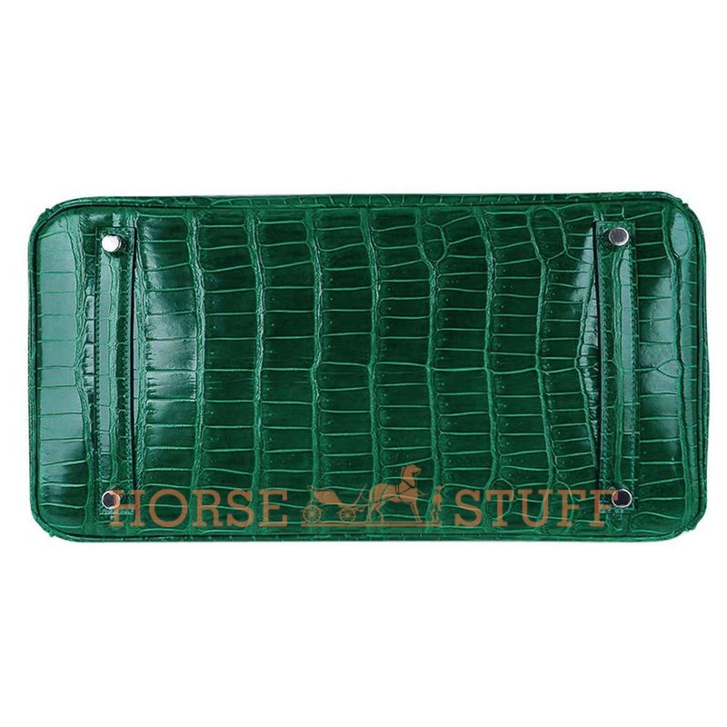 Hermès Birkin 35 Vert Emerald Lisse Crocodile Porosus PHW