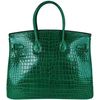 Hermès Birkin 35 Vert Emerald Lisse Crocodile Porosus PHW