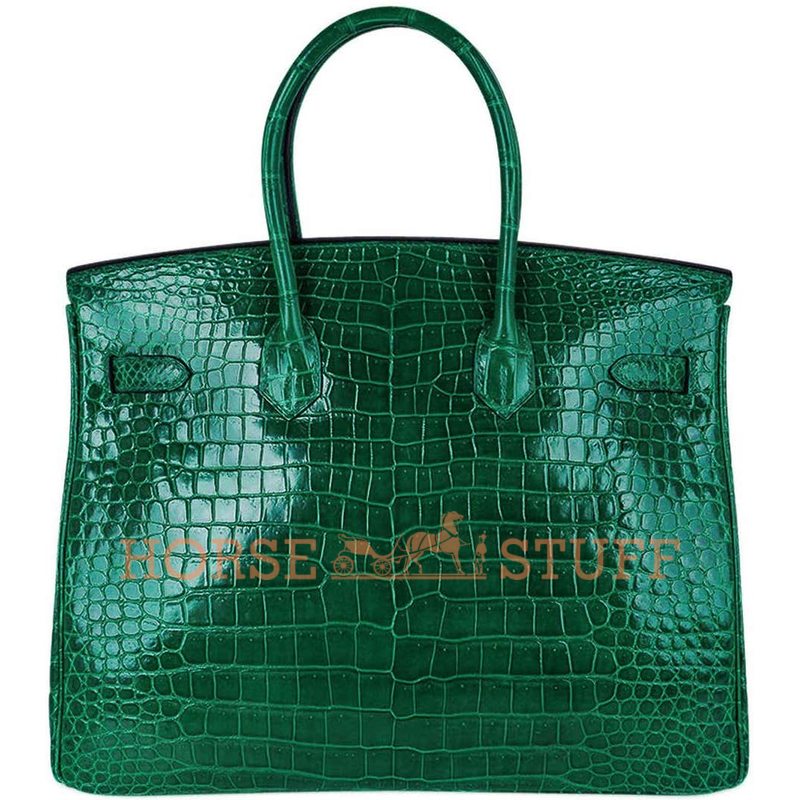 Hermès Birkin 35 Vert Emerald Lisse Crocodile Porosus PHW