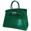 Hermès Birkin 35 Vert Emerald Lisse Crocodile Porosus PHW