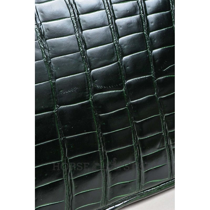 Hermès Birkin 35 Vert Fonce Lisse Crocodile Porosus PHW