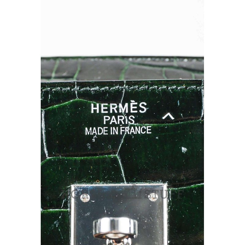 Hermès Birkin 35 Vert Fonce Lisse Crocodile Porosus PHW