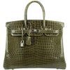 Hermès Birkin 35 Vert Vert Veronese Lisse Crocodile Porosus PHW