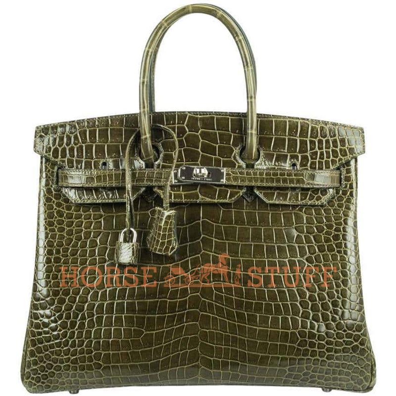 Hermès Birkin 35 Vert Vert Veronese Lisse Crocodile Porosus PHW