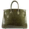 Hermès Birkin 35 Vert Vert Veronese Lisse Crocodile Porosus PHW