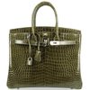 Hermès Birkin 35 Vert Vert Veronese Lisse Crocodile Porosus PHW