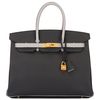 Hermès Birkin 35 Special Order HSS Black / Gris Mouette Epsom BGHW