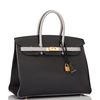 Hermès Birkin 35 Special Order HSS Black / Gris Mouette Epsom BGHW