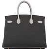 Hermès Birkin 35 Special Order HSS Black / Gris Mouette Epsom BGHW