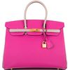 Hermès Birkin 35 Special Order HSS Rose Pourpre / Gris Asphalt Epsom BGHW