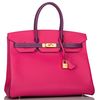 Hermès Birkin 35 Special Order HSS Rose Tyrien / Anemone Epsom BGHW