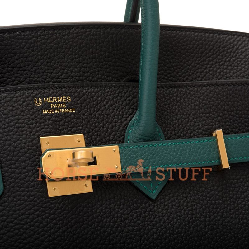 Hermès Birkin 35 Special Order HSS Black / Malachite Togo BGHW