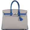 Hermès Birkin 35 Special Order HSS Gris Mouette / Blue Electique Togo BPHW