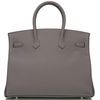 Hermès Birkin 35 Special Order HSS Verso Etain / Blue Nuit Togo PHW