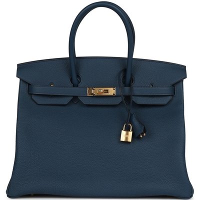 Hermès Birkin 35 Blue de Prusse Togo GHW
