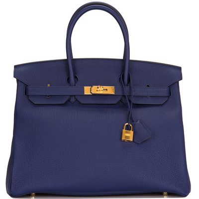 Hermès Birkin 35 Blue Encre Togo GHW