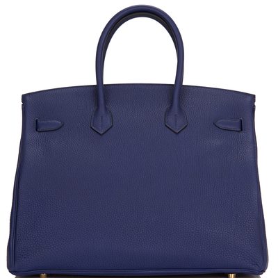 Hermès Birkin 35 Blue Encre Togo GHW
