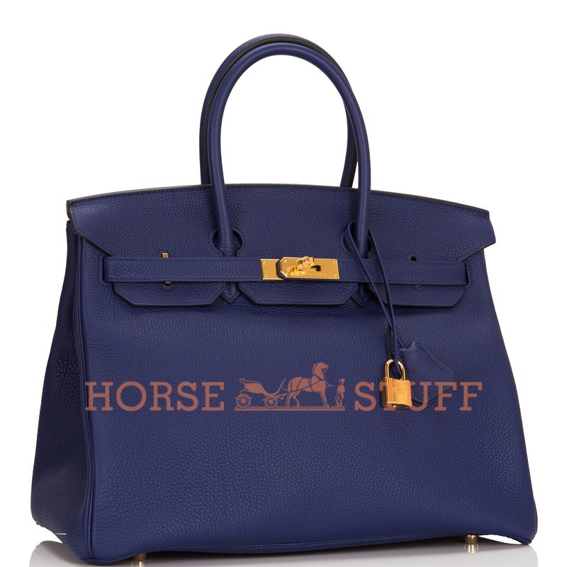 Hermès Birkin 35 Blue Encre Togo GHW