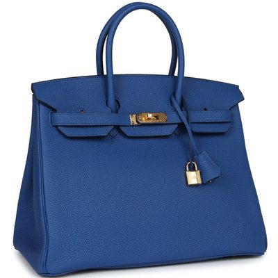 Hermès Birkin 35 Blue France Togo GHW