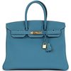 Hermès Birkin 35 Blue Jean Togo GHW