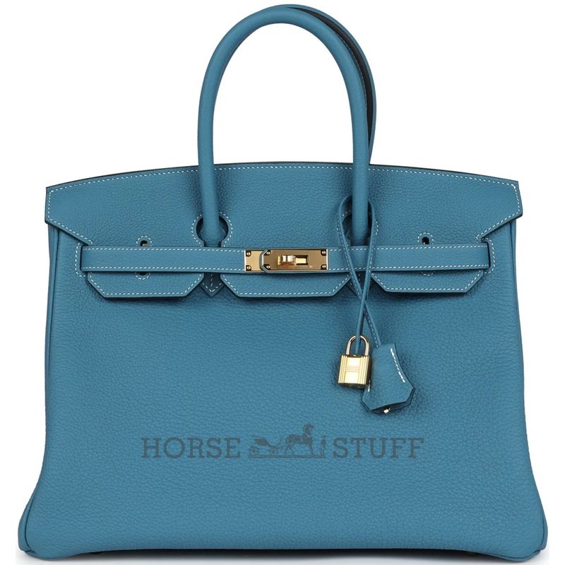 Hermès Birkin 35 Blue Jean Togo GHW