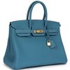 Hermès Birkin 35 Blue Jean Togo GHW