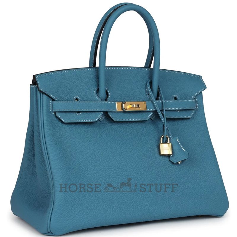 Hermès Birkin 35 Blue Jean Togo GHW