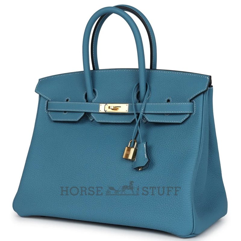 Hermès Birkin 35 Blue Jean Togo GHW